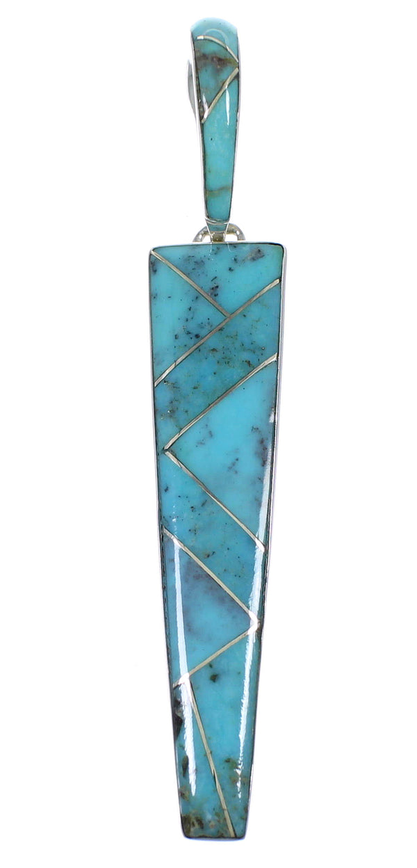 Turquoise Southwestern Sterling Silver Pendant CX46215